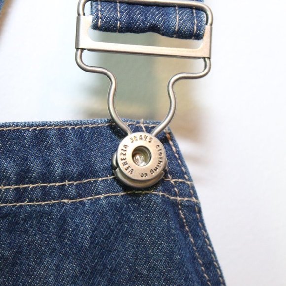 Venezia Lane Bryant Denim Overall Bib Shorts Dark Wash Plus Size 26/28 H13545 - Picture 3 of 6